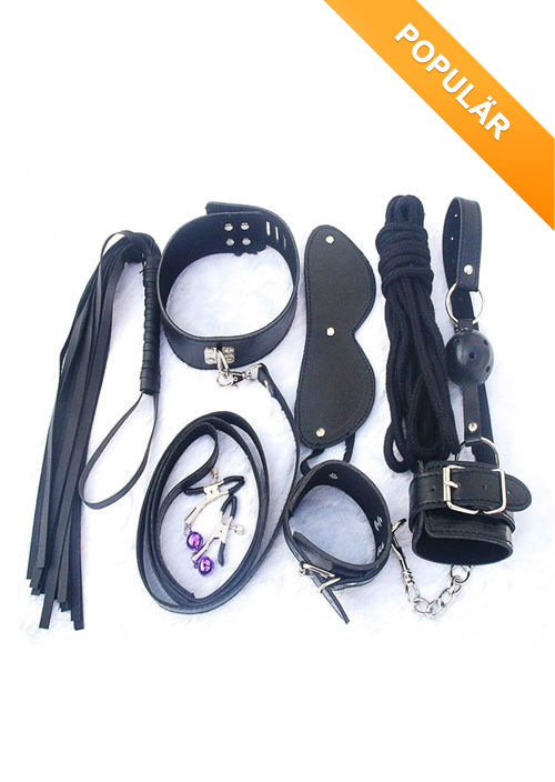 Svart Bondage kit i 7 delar Svart Bondage kit i 7 delar